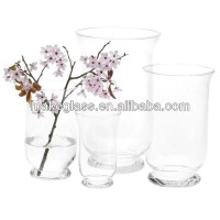 glass vase beautiful design glass vase can with artificial flower