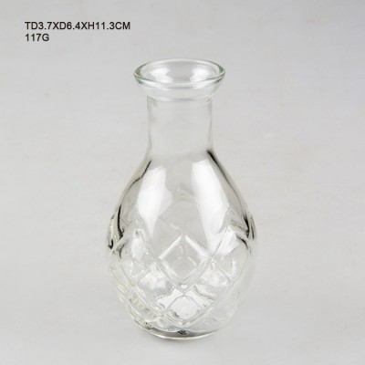 11.3cm Height high quality beautiful clear glass vase